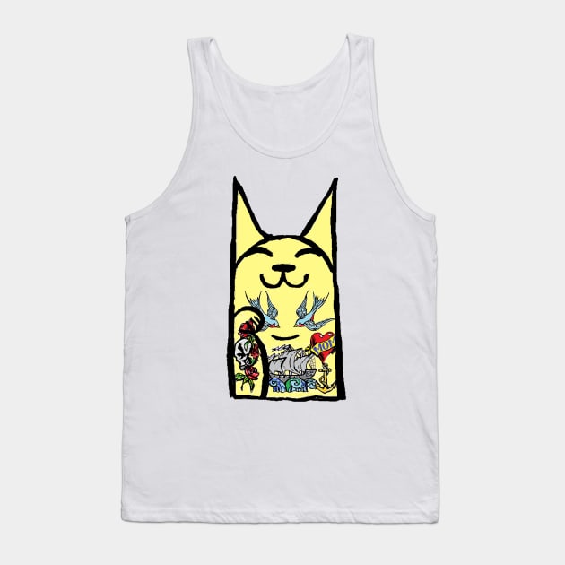 Tattoo,Cat,tattoos,kitten by LowEndGraphics Tank Top by LowEndGraphics